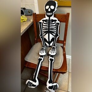 Black and White Skeleton Plush